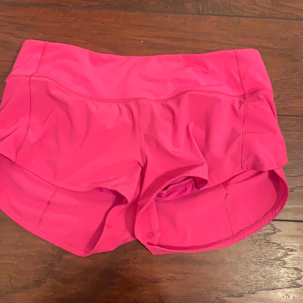 Pink lululemon shorts